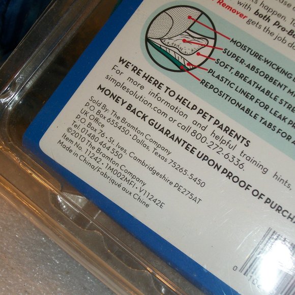 SIMPLE SOLUTION Washable Male Dog Wrap for Incontinence NEW Color: Turquoise - Picture 9 of 11